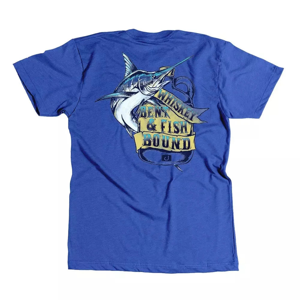AVID Whiskey Bent Short Sleeve Tee Shirt Royal Heather Medium Mens Shirts – Image 1