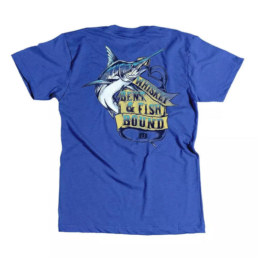 AVID Whiskey Bent Short Sleeve Tee Shirt Royal Heather Medium Mens Shirts – Image 1