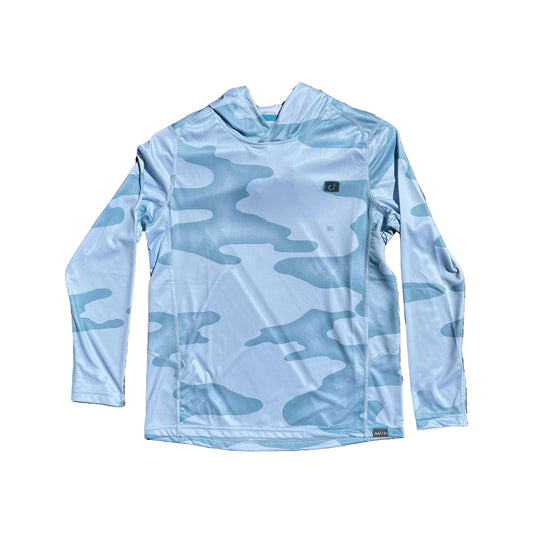 Avid Kid's Camo Kinetic Hoodie Ice Blue Small