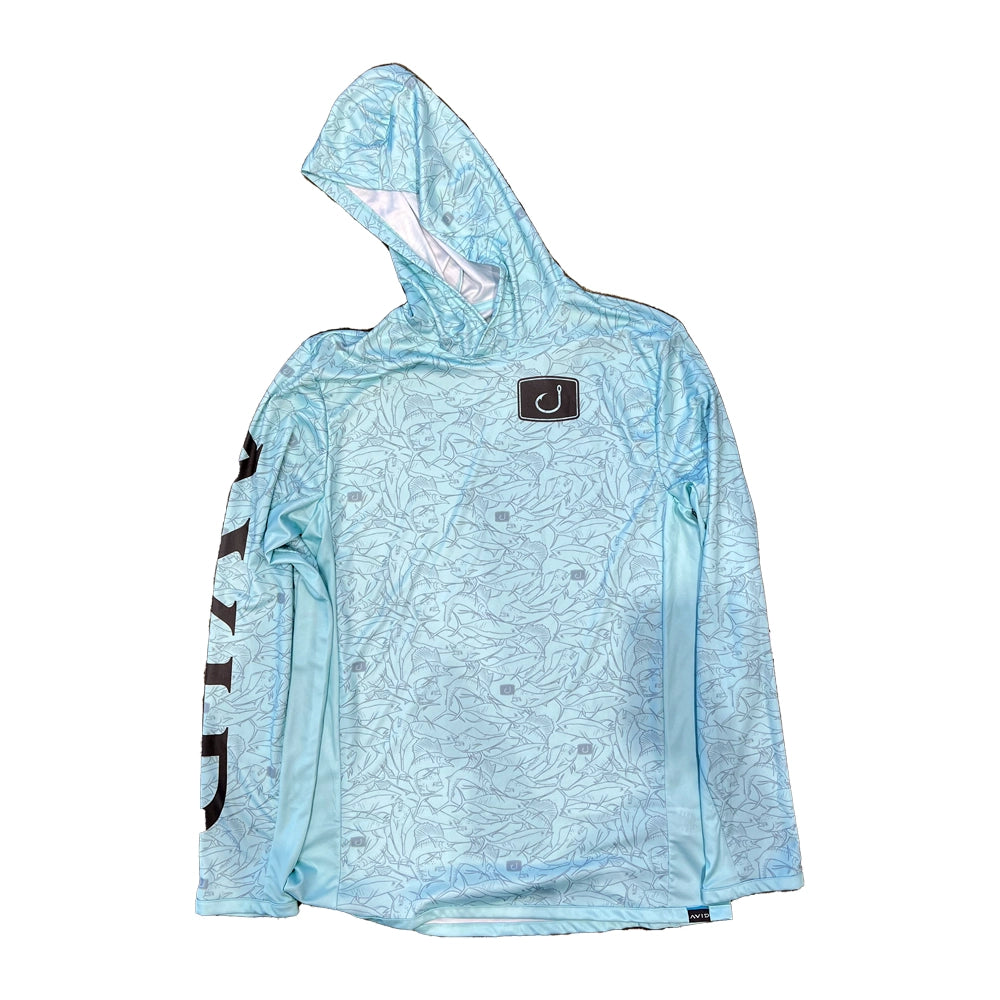 Avid Gamefish AVIDry Logn Sleeve UPF50+ Jersey Hoodie Seafoam Medium