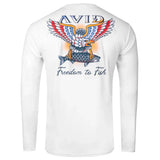 AVIDry Screaming Eagle White Mens Rashguard – Image 1