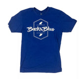 Back to Blue Fins Tee Shirt Blue Large