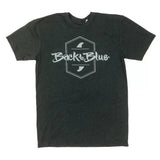 Back to Blue Fins Tee Shirt Charcoal Medium Mens Shirts – Image 1
