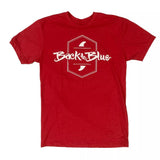 Back to Blue Fins Tee Shirt Red Large Mens Shirts – Image 1