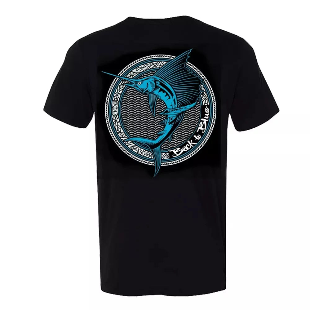 Back to Blue Trophy Tee Shirt Black Large Mens Shirts – Image 1