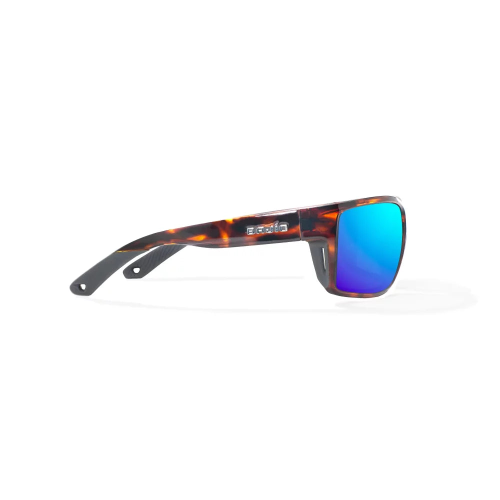 Bajio Bales Beach Brown Tortoise Gloss Blue Mirror Glass Lenses Mens Sunglasses – Image 3