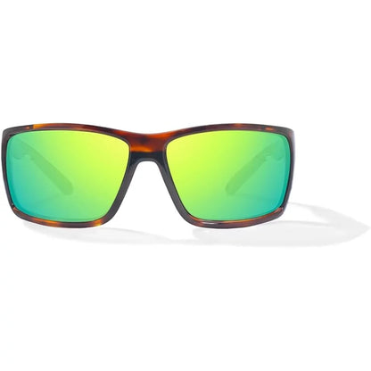 Bajio Bales Beach Polarized Sunglasses – Full Wrap – Large Fit Green Mirror Glass Mens Sunglasses – Image 1