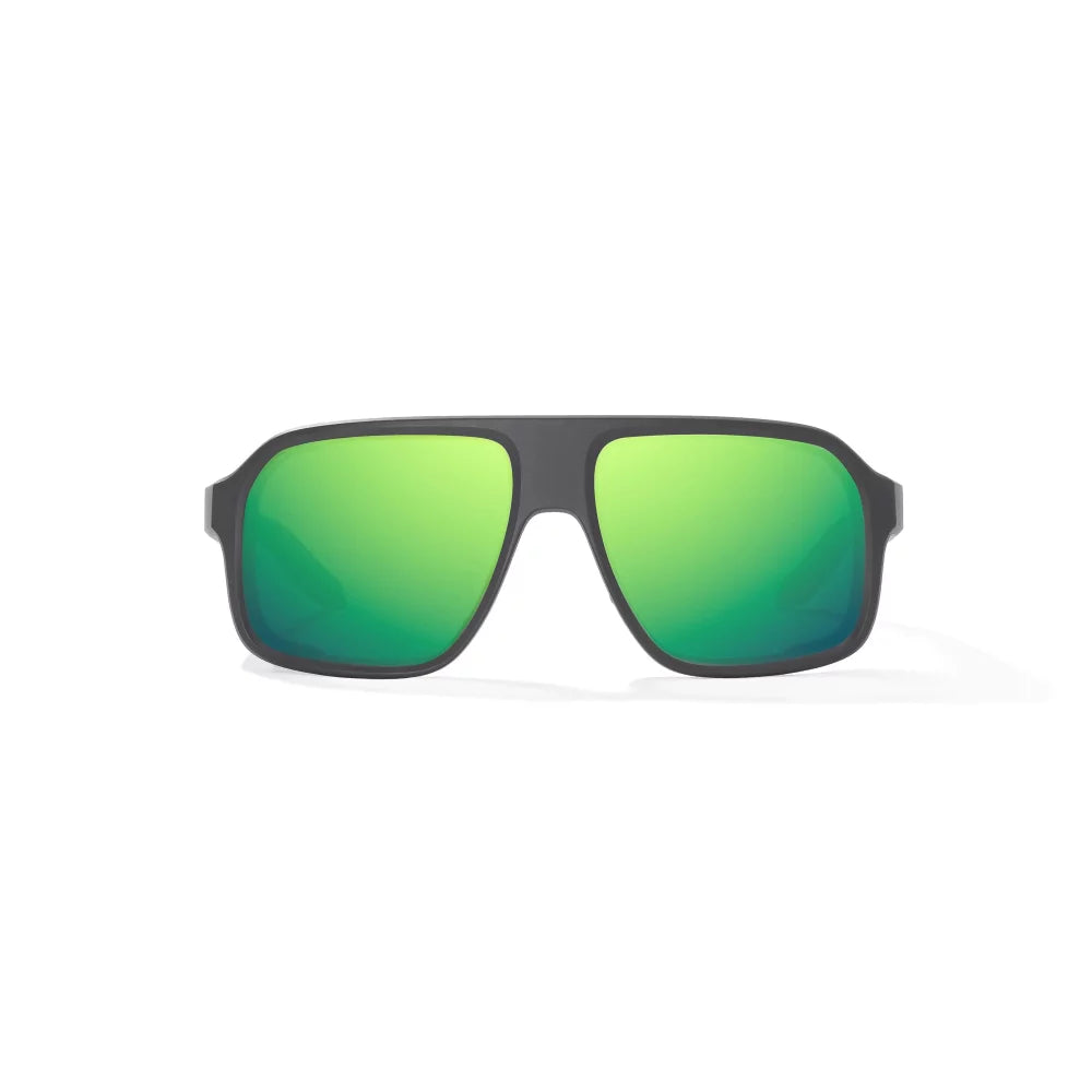 Bajio Cocho Graphite Black Matte Green Mirror Glass Lenses Mens Sunglasses – Image 2