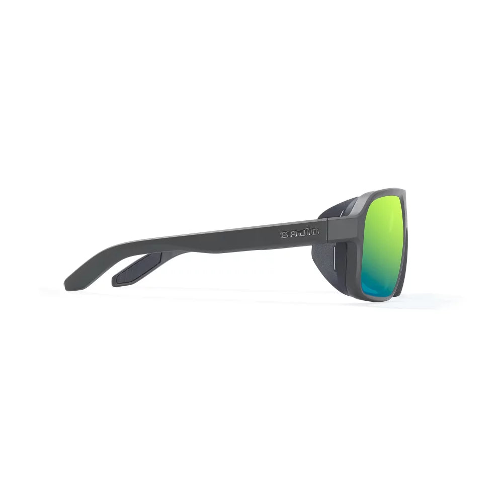 Bajio Cocho Graphite Black Matte Green Mirror Glass Lenses Mens Sunglasses – Image 3