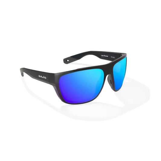 Bajio Las Rocas Black Matte Blue Mirror Glass Lenses Mens Sunglasses – Image 1