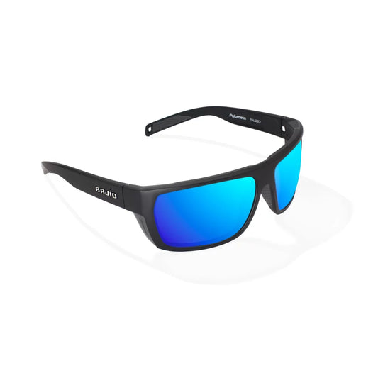 Bajio Palometa Black Matte Blue Mirror Glass Lenses Mens Sunglasses – Image 1