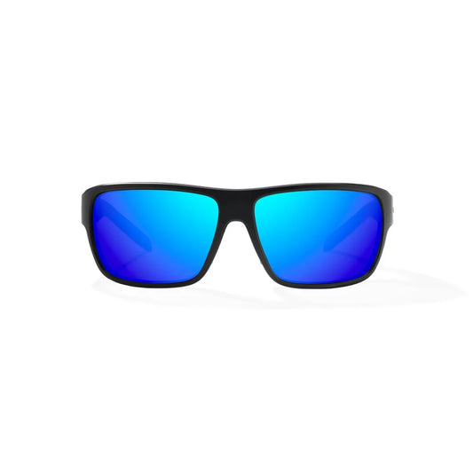 Bajio Rigolets Black Matte Blue Mirror Glass Lenses Mens Sunglasses – Image 2