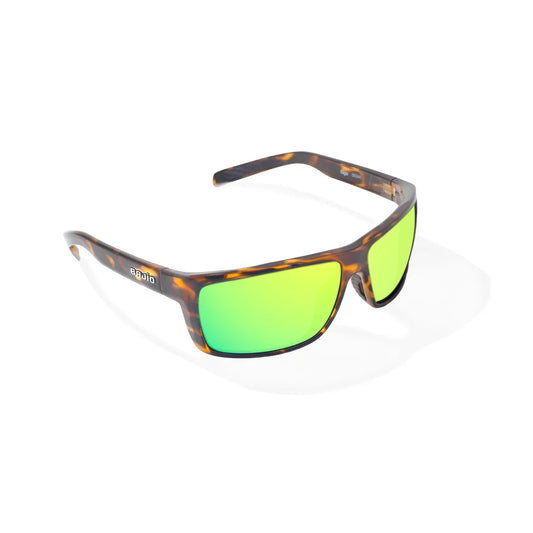 Bajio Sigs Brown Tortoise Gloss Green Mirror Glass Lenses Mens Sunglasses – Image 1