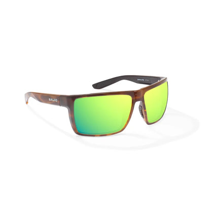 Bajio Stiltsville Brown Tortoise Gloss Green Mirror Glass Lenses Mens Sunglasses – Image 1