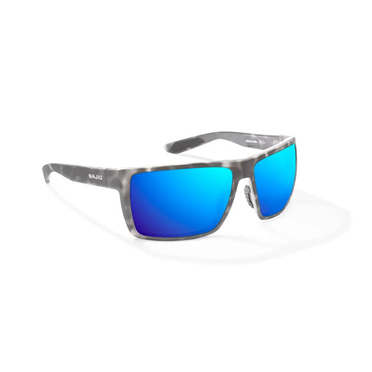 Bajio Stiltsville Gray Rock Matte Blue Mirror Glass Lenses Mens Sunglasses – Image 1