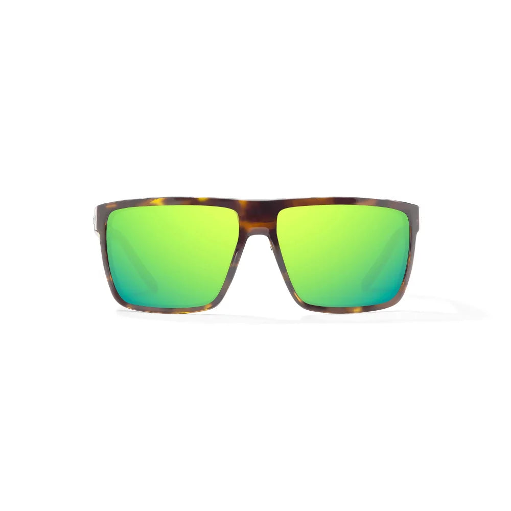 Bajio Toads Brown Tortoise Gloss Green Mirror Glass Lenses Mens Sunglasses – Image 2