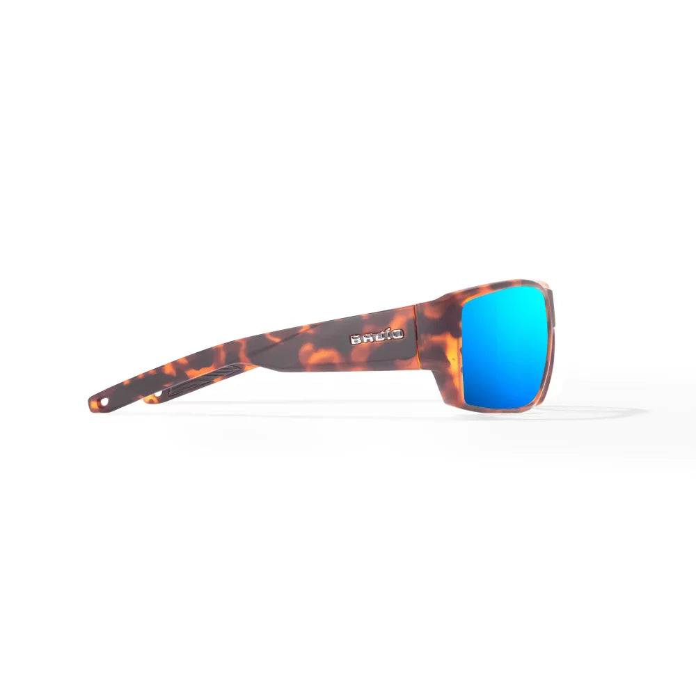 Bajio Vega Brown Tortoise Matte Blue Mirror Glass Lenses Mens Sunglasses – Image 3