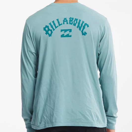 Billabong Arch Wave Washed Long Sleeve Shirt Light Marine Small