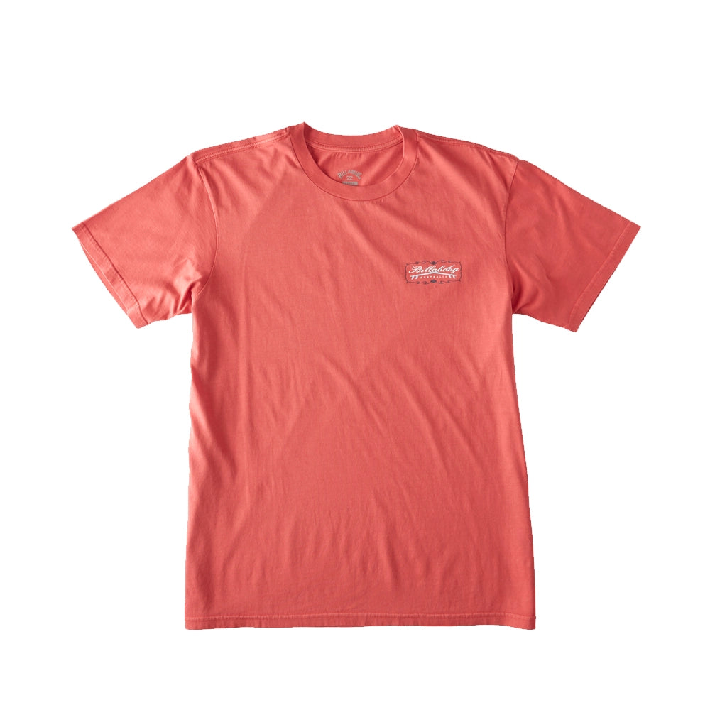 Billabong Crossboards Wave Washed Short Sleeve Tee Coral Medium