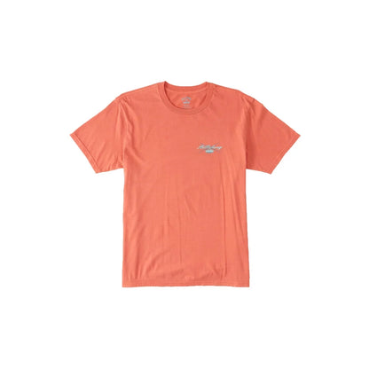 Billabong Crossboards Short Sleeve Tee Dark Coral Medium Mens Shirts – Image 1