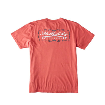 Billabong Crossboards Wave Washed Short Sleeve Tee Coral Large Mens Shirts – Image 1