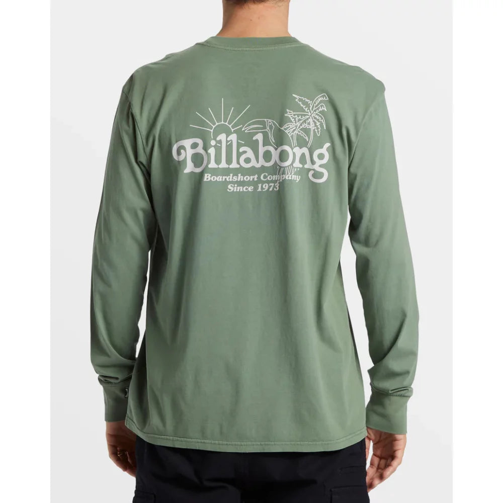Billabong Lounge Long Sleeve Wave Washed T-Shirt-Large Mens Shirts – Image 1