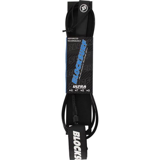 Blocksurf Ultra Black / Solid Black Surfboard Leash Surf Leash – Image 1