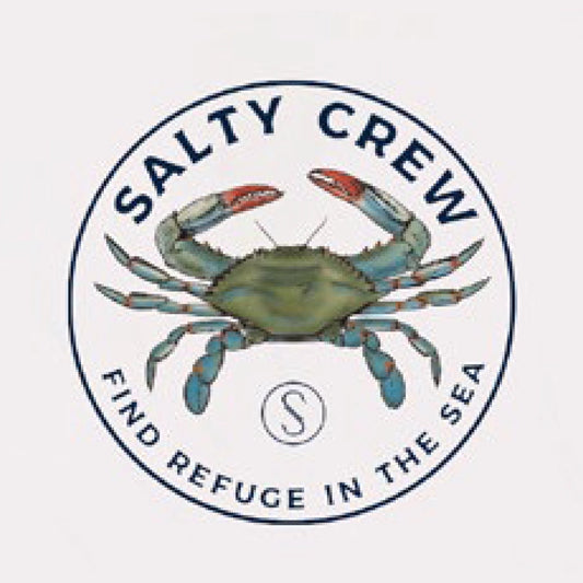 Salty Crew Men's Blue Crabber Premium Short Sleeve Tee White Medium