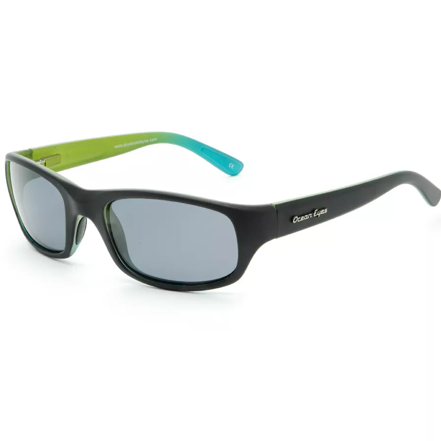 Ocean Eyes Bombora Sunglasses Matte Black/Green/Blue with Smoke