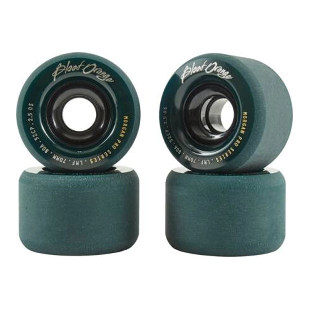 Blood Orange Morgan Pro Series 70mm 80a Wheels Midnight Green