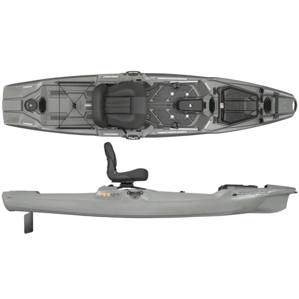 Bonafide PWR129 Pro Top Gun Grey Kayak – Image 1