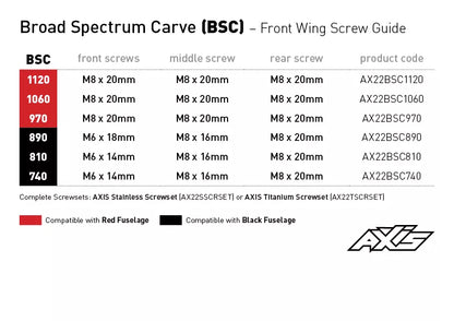 Axis Foils BSC 1120 Carbon Hydrofoil Wing