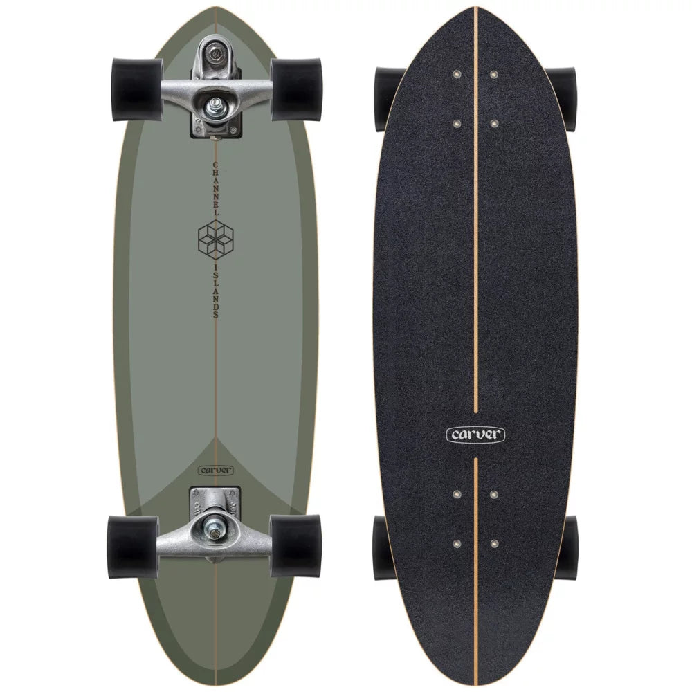 CARVER C7 32.5'' CI MID SAGE SURFSKATE COMPLETE Complete Skateboard – Image 1