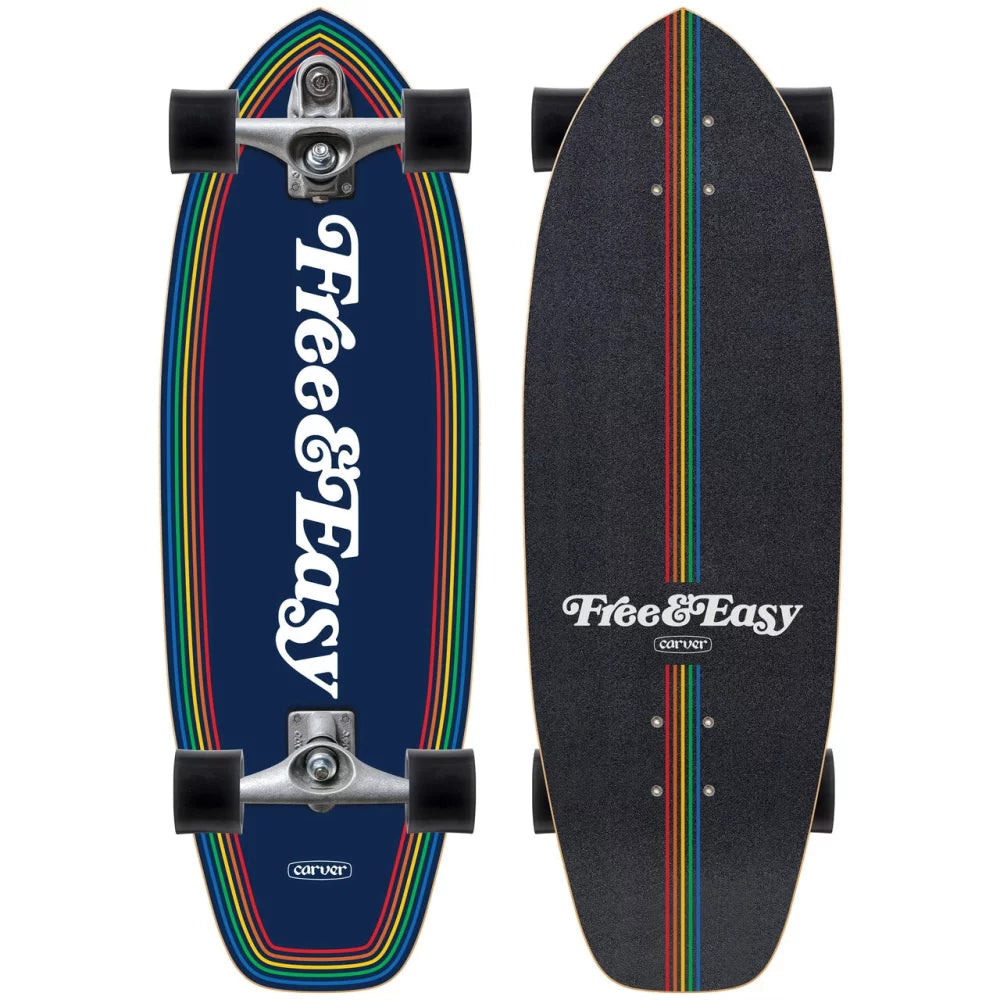 Carver x Free & Easy C7 Raw 30.75'' Prism Surfskate Complete (V4) Complete Skateboard – Image 1