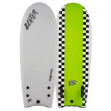 Catch Surf Beater Original 54 - Twin Fin Cool Grey/Checker-Stripe Surfboard – Image 1