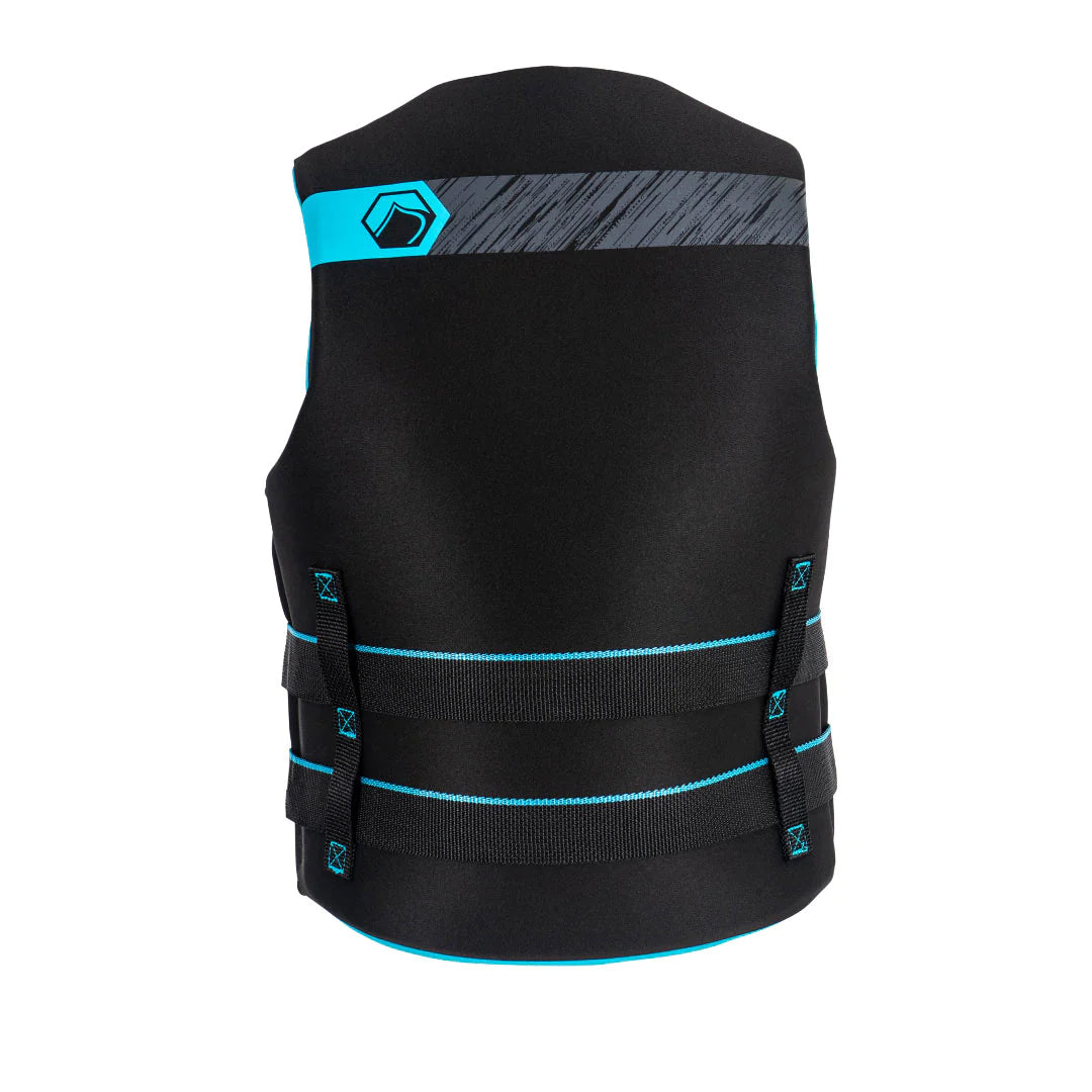 Liquid Force Women's Classic Hinge CGA Life Jacket Black/Aqua Large