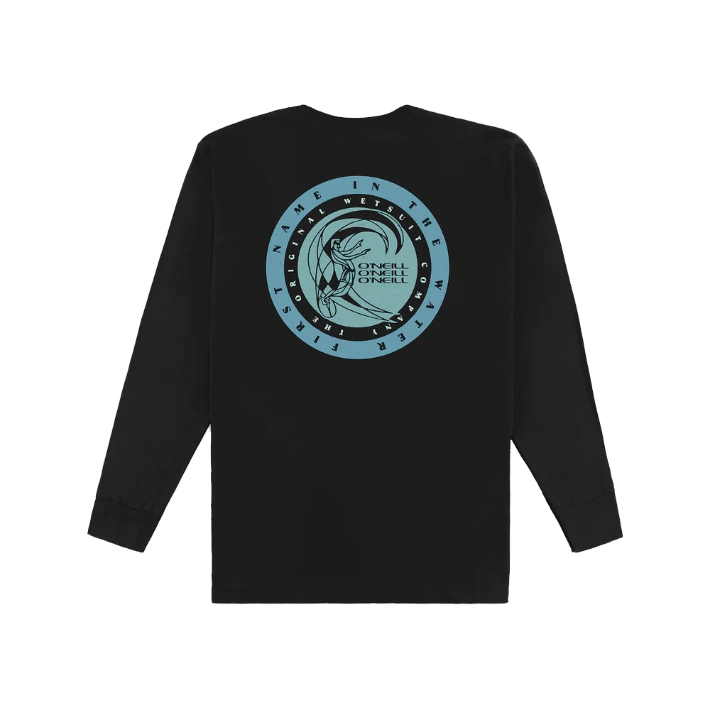 O'Neill Circle Surfer Long Sleeve Crewneck Tee Shirt Black Small