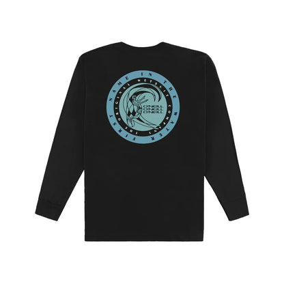 O'Neill Circle Surfer Long Sleeve Crewneck Tee Shirt Black Small