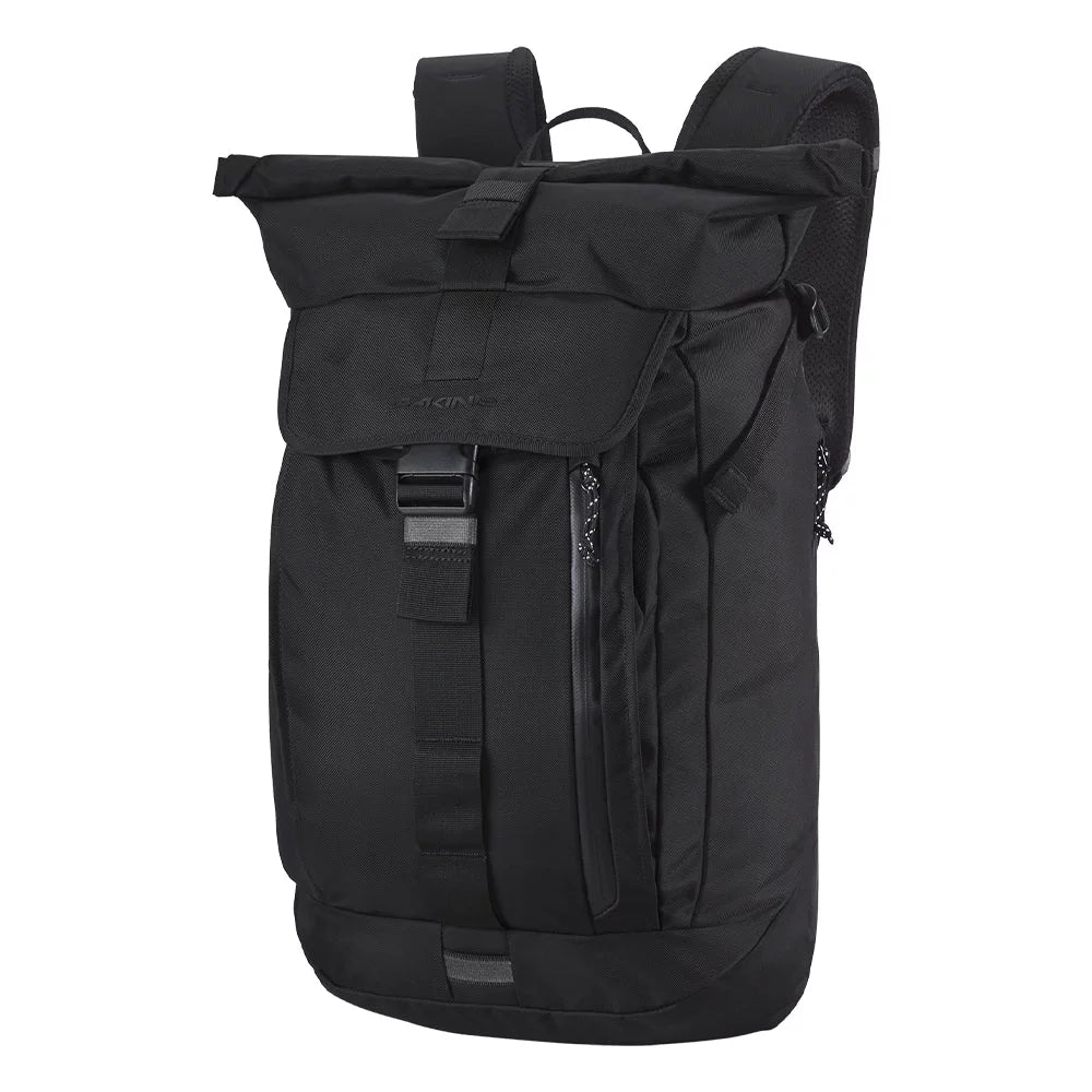 Dakine Motive 25L Rolltop Backpack Black Ballistic Packs & Bags – Image 1