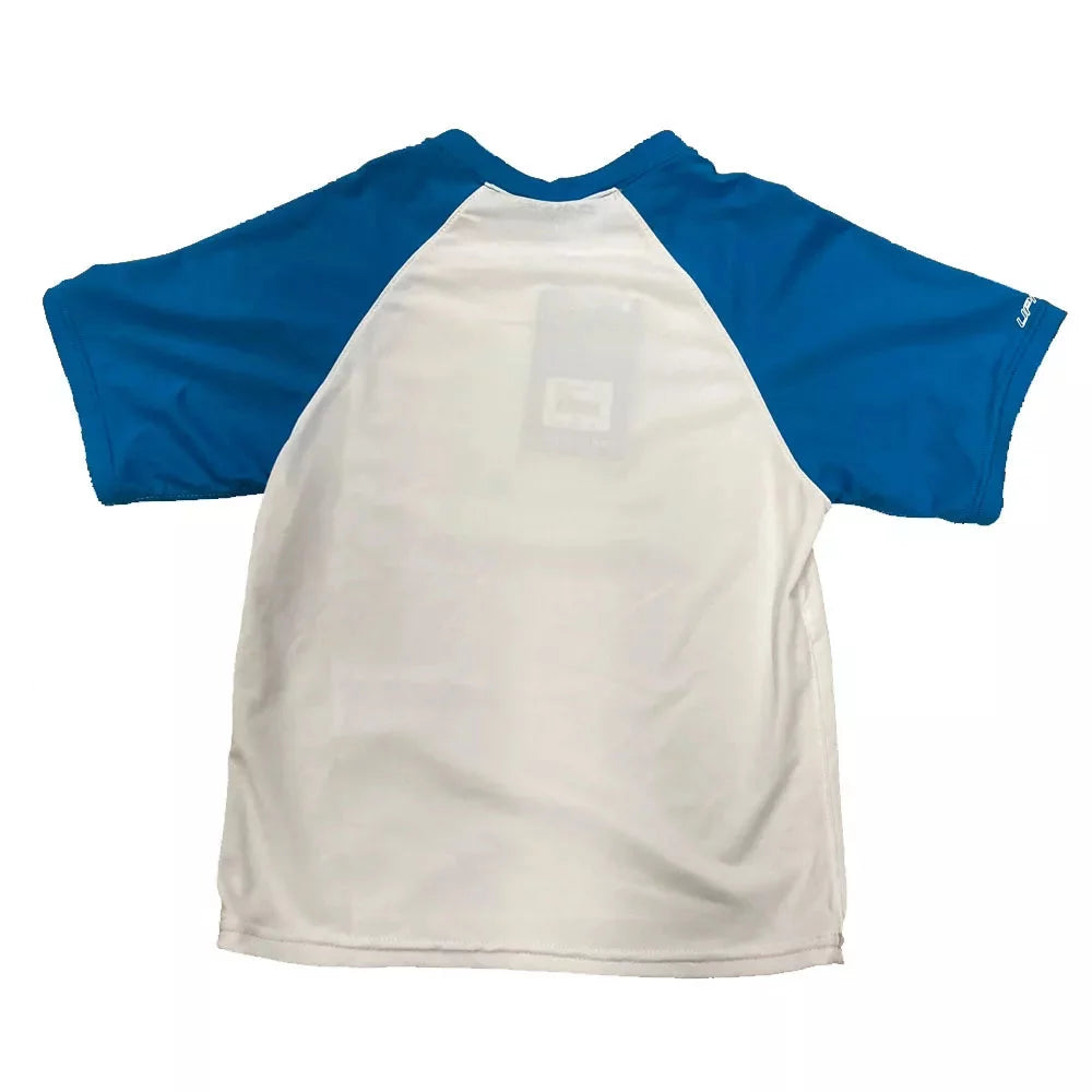 Dakine Youth H20 Split Peak Loose Fit Short Sleeve Hybrid Surf Shirt White Kids Rashguard – Image 2