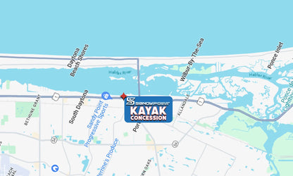 Daytona Beach Kayak Rental Concession Driving Map