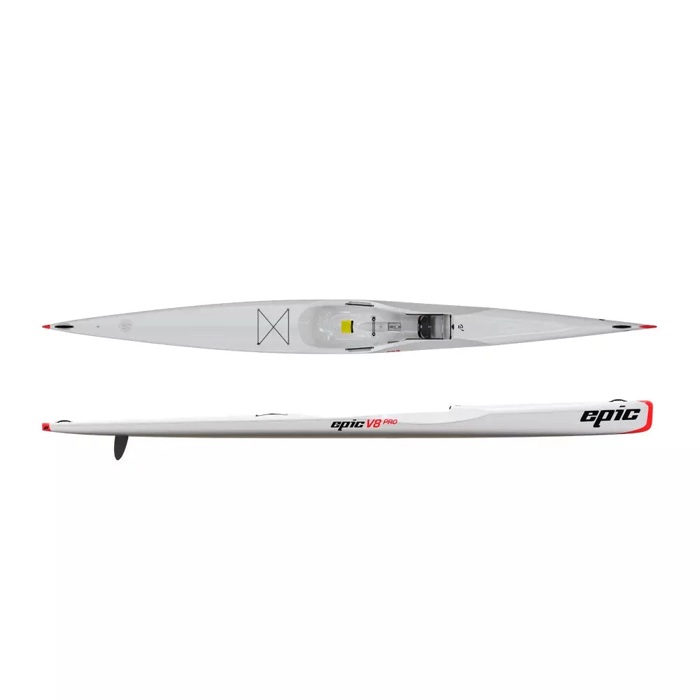 Epic Kayaks V8 Pro Performance Surfski White – Image 1