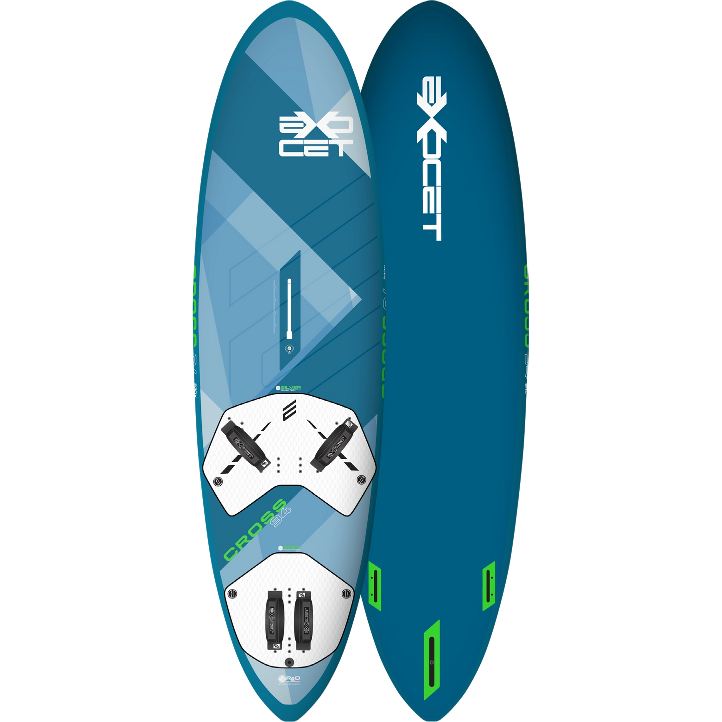 Exocet Cross Freewave Bump & Jump Windsurf Board 104 Silver