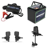 Garmin Force Current Kayak Motorization Kit w/ Foot Control Pedals w 24v 50AH Newport Vessels Battery – Image 1