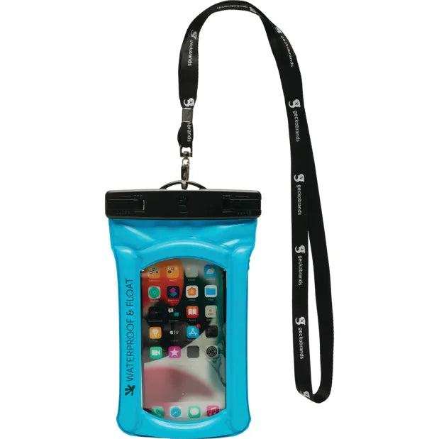 Geckobrands Waterproof Float Phone Dry Bag - Neon Blue