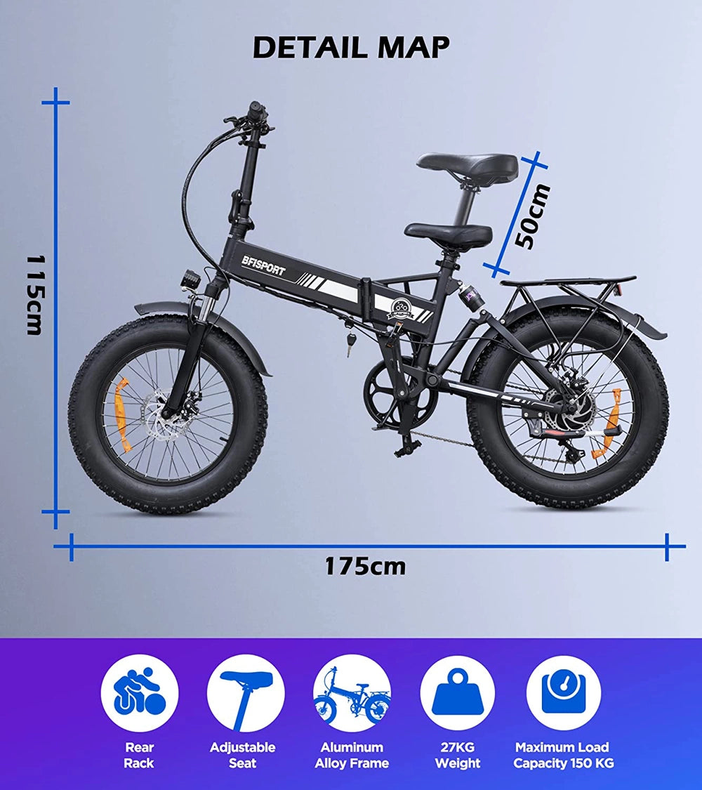 Amyet Electric Folding E-Bike EB20 Bicycle Blue