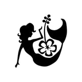 Inbloom Mermaid Hibiscus Sticker – Image 1