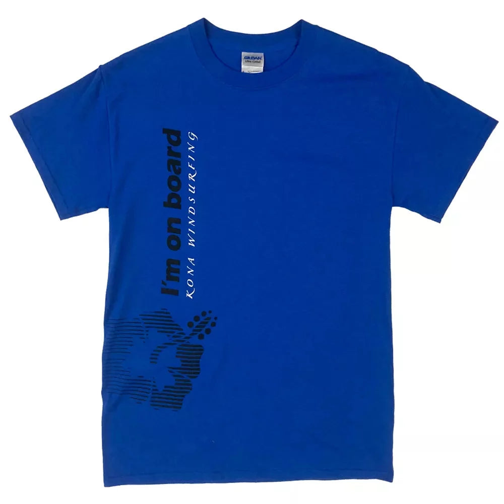 Kona I'm On Board Windsurfing Tee Shirt Blue Medium Mens Shirts – Image 1