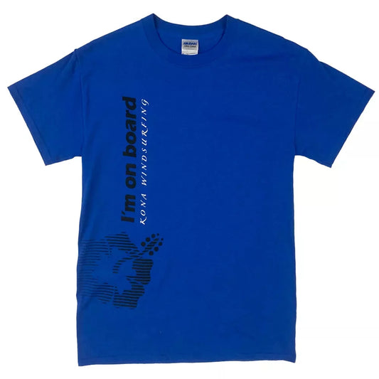 Kona I'm On Board Windsurfing Tee Shirt Blue Medium Mens Shirts – Image 1
