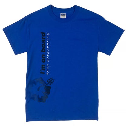 Kona I'm On Board Windsurfing Tee Shirt Blue Small